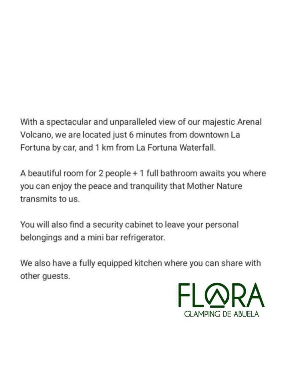 Willa Flora Glamping De Abuela La Fortuna Zewnętrze zdjęcie
